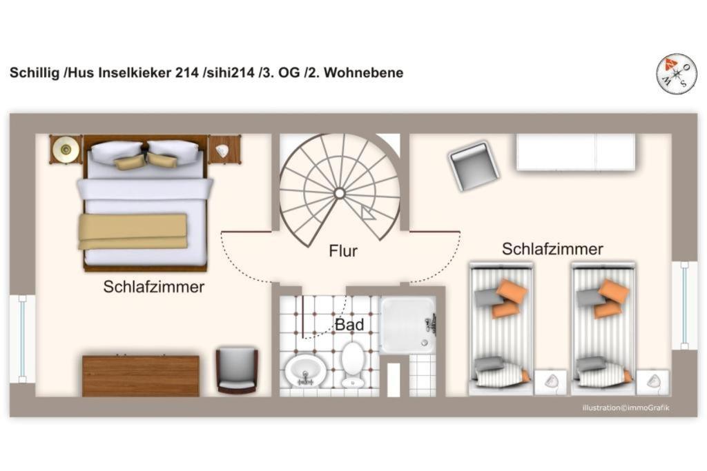 Hus Inselkieker Hus Inselkieker 214 Apartman Schillig Kültér fotó
